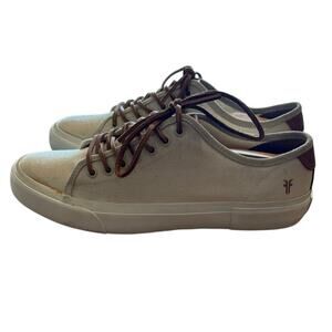 Frye Ludlow Canvas Sneakers with leather laces, men’s size 12